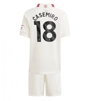 Manchester United Casemiro #18 Tredje Kläder Barn 2023-24 Kortärmad (+ Korta byxor)